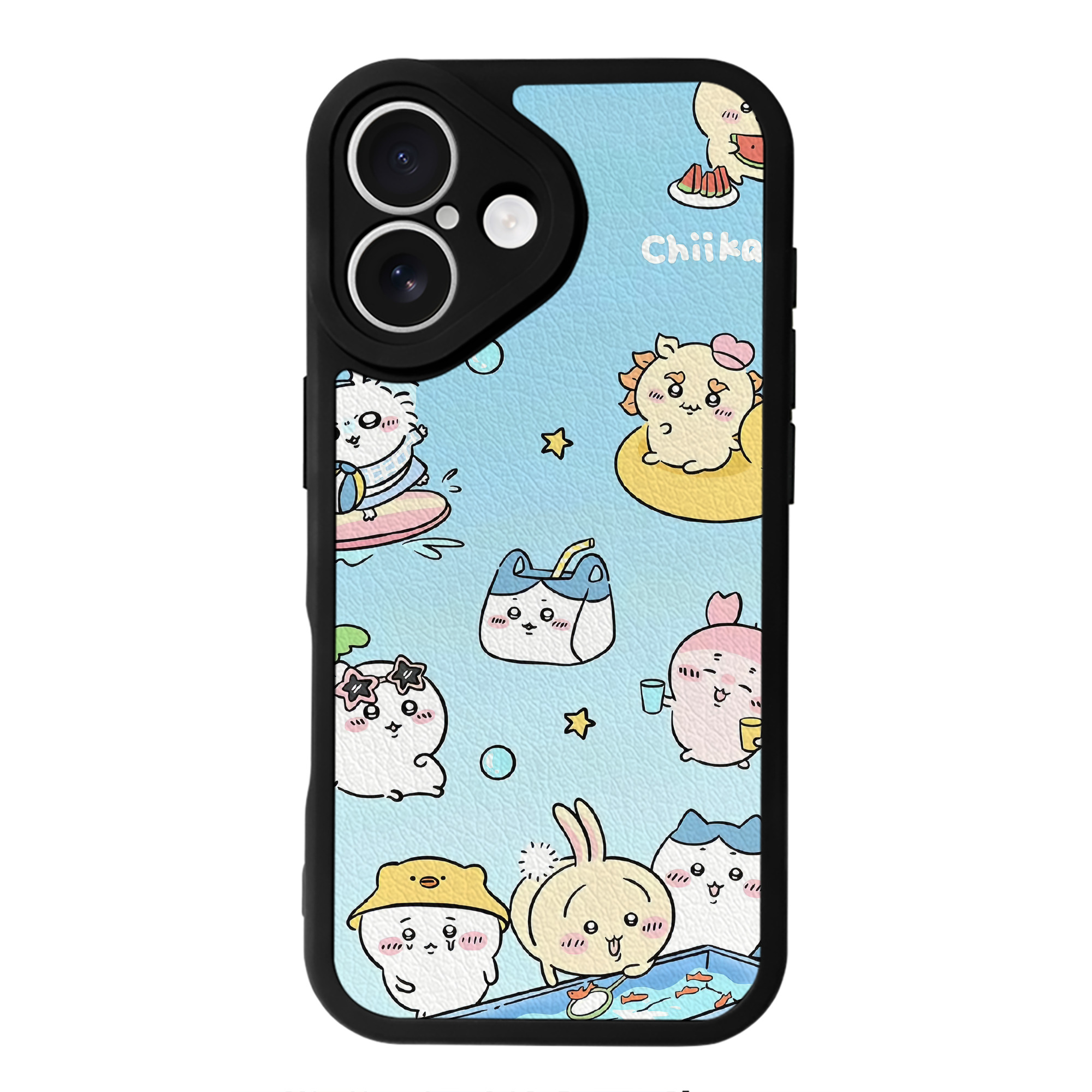 （画像用） ちいかわ Chii-kawa 【iPhone 16シリーズ対応】シリコンスマホケース（レザー調） 材質：シリコン